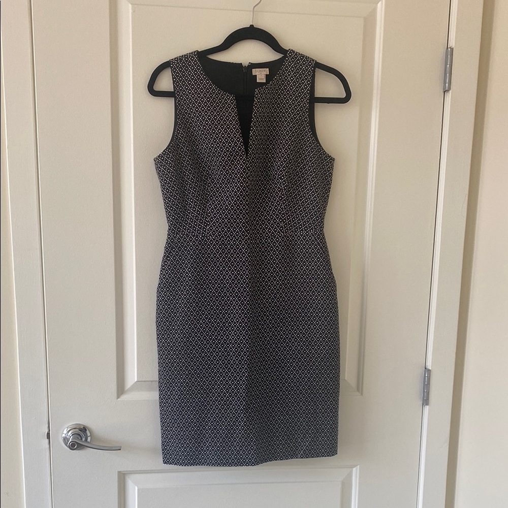 J. Crew Black and White Sleeveless Dress